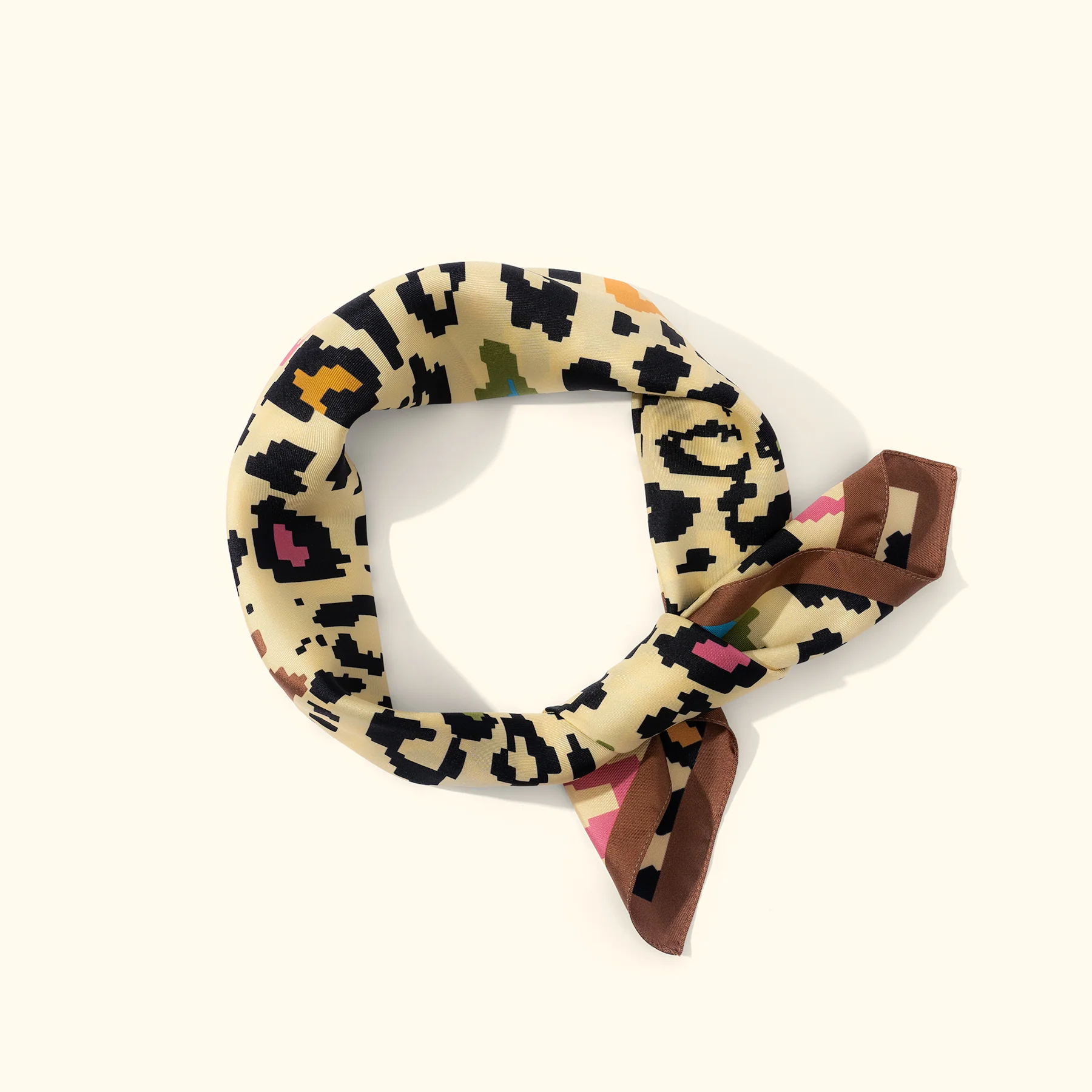 Fleur Camo Silk Scarf Multi - Image 2