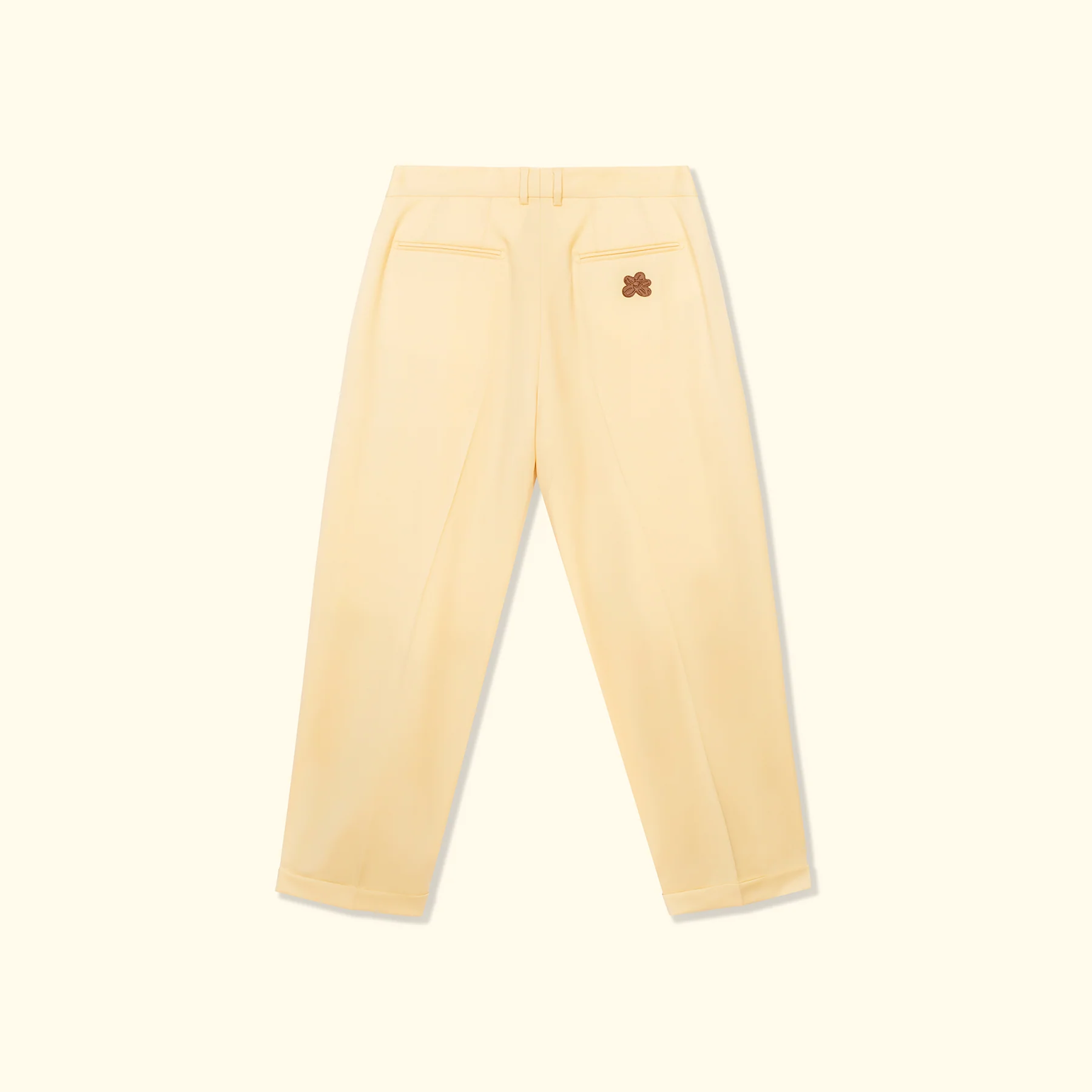 Double Pleated Trousers Cream - Image 2