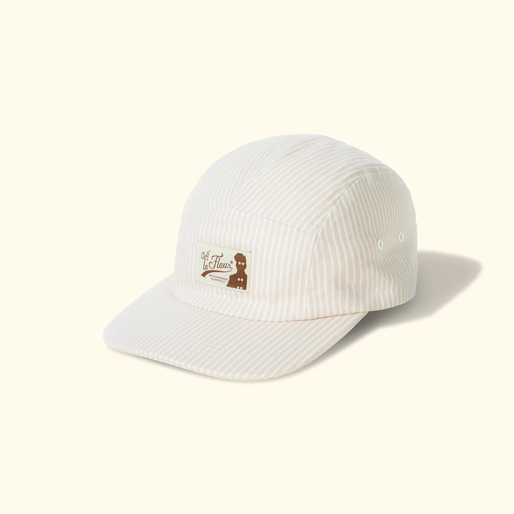 Hickory Stripe Camp Hat Khaki - Image 2