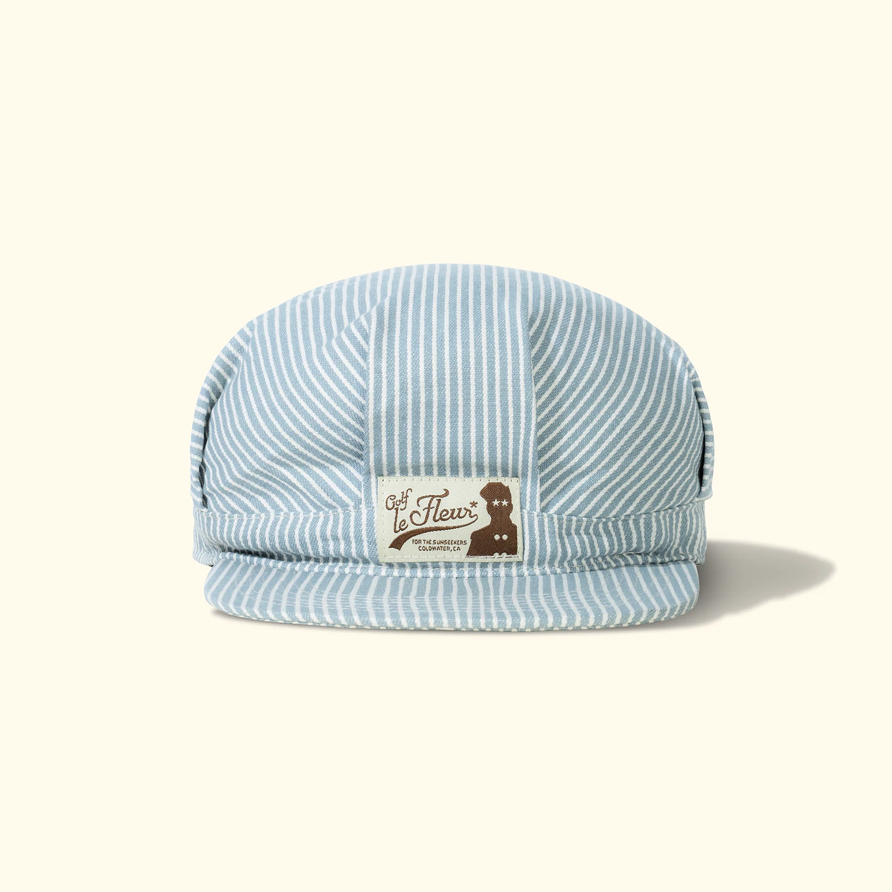 Hickory Stripe Conductor Hat Blue