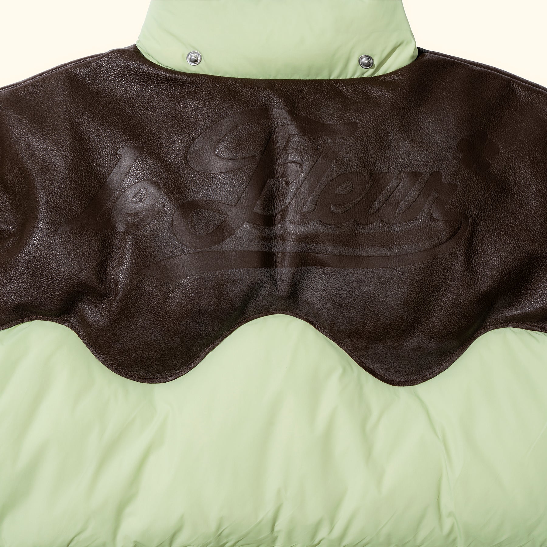 Leather Puffer Jacket - Image 3