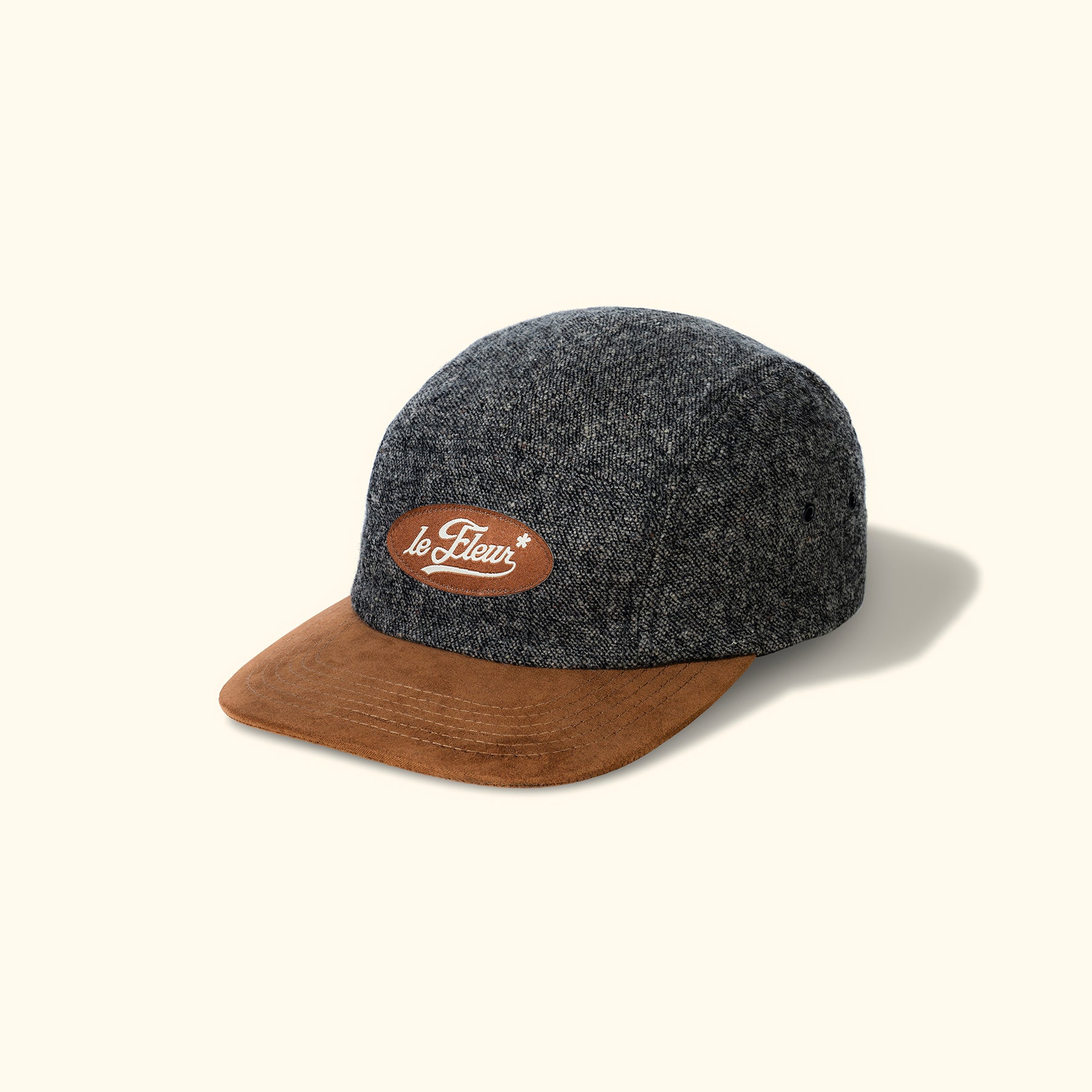 Speckled Wool Camp Hat Black - Image 2